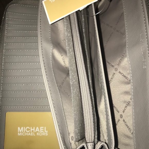 NEW MICHAEL KORS Large TriFold Wallet Signature MK - Picture 5 of 12